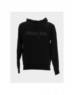 Sweat à capuche bruges noir homme - Helvetica