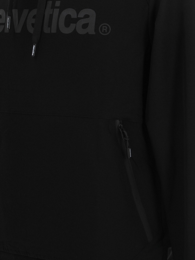 Sweat à capuche bruges noir homme - Helvetica