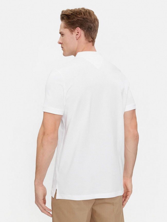 Polo slim placket blanc homme - Tommy Jeans