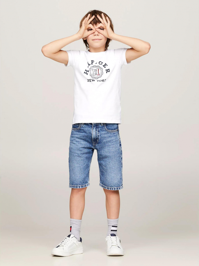 T-shirt monotype arche blanc garçon - Tommy Hilfiger