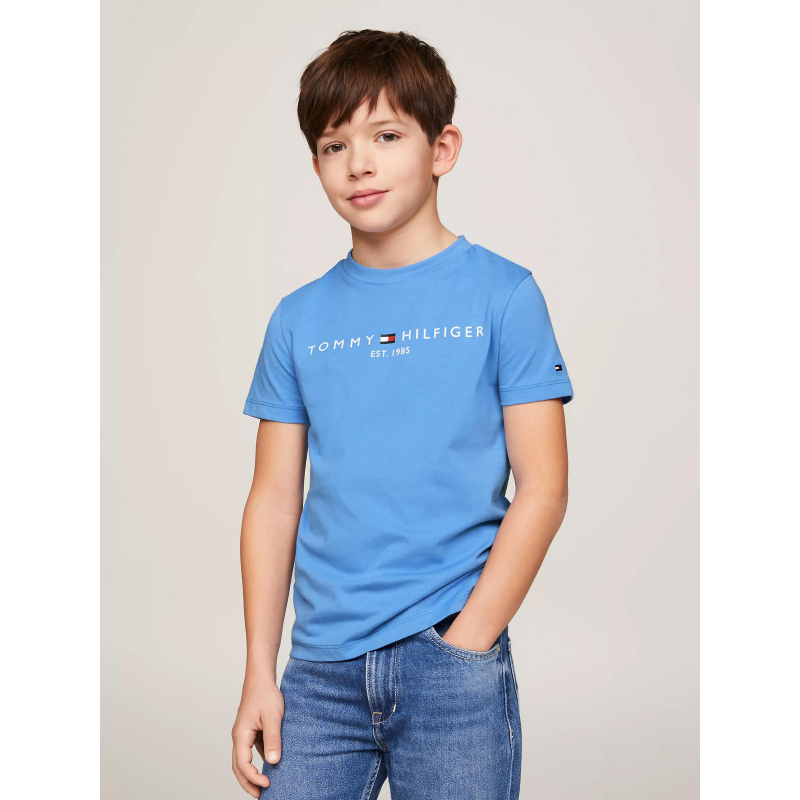 T-shirt essential logo bleu garçon - Tommy Hilfiger