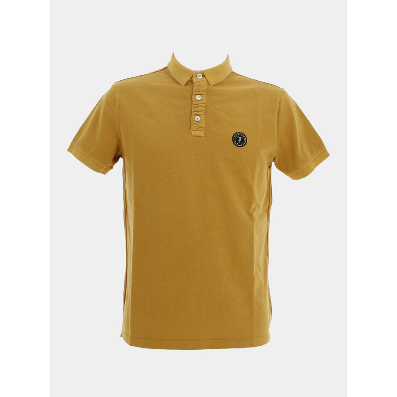 Polo uni logo dylon gold jaune homme - Le Temps Des Cerises