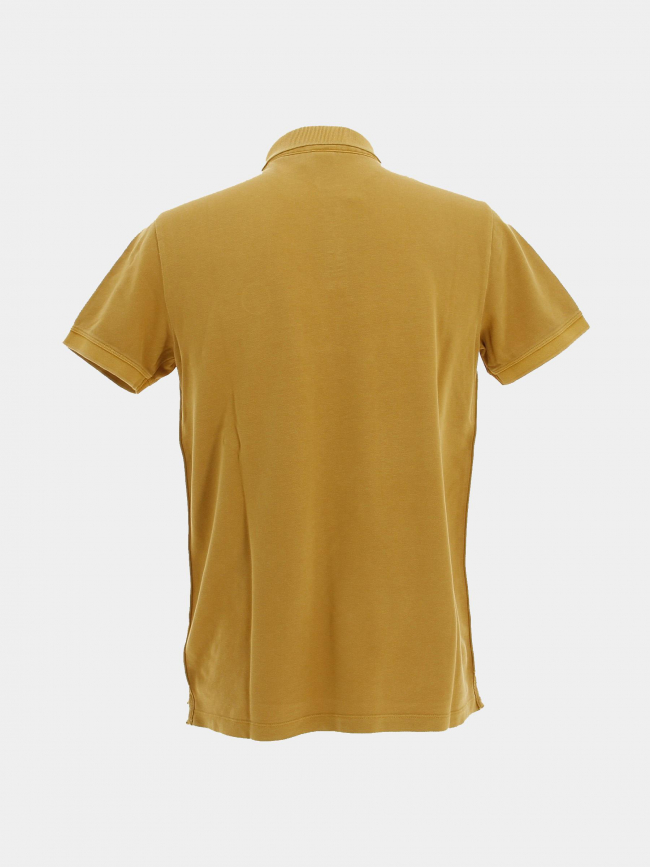 Polo uni logo dylon gold jaune homme - Le Temps Des Cerises