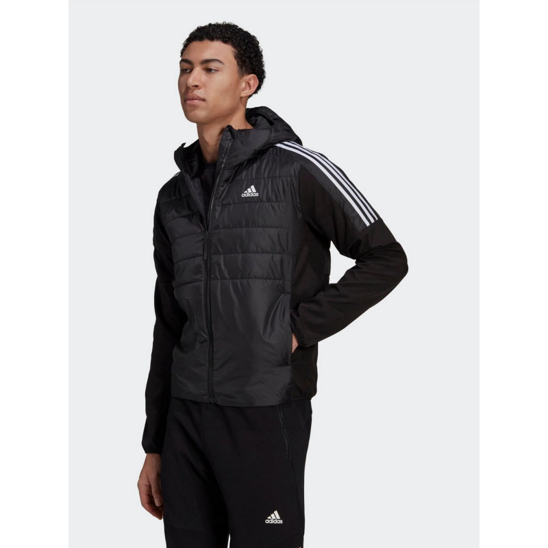 Veste à capuche essentials insulated hybrid noir homme - Adidas