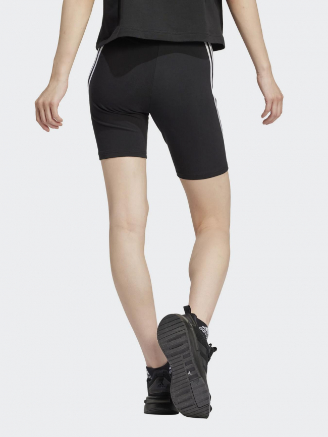 Short cycliste 3 stripes noir femme - Adidas