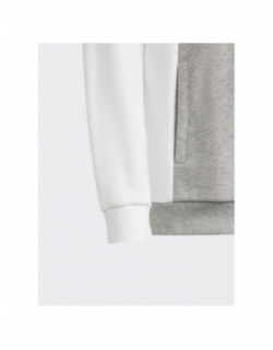 Sweat à capuche gris/blanc/noir enfant - Adidas