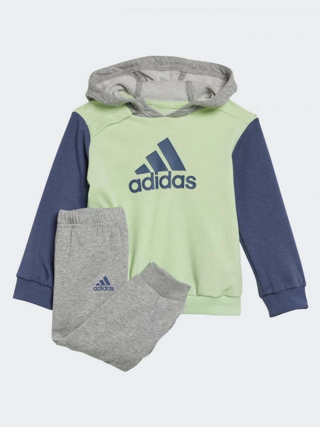 Ensemble jogging sweat à capuche vert enfant - Adidas