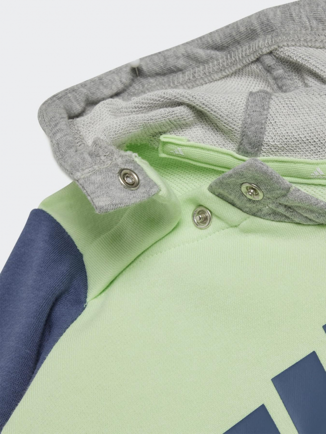 Ensemble jogging sweat à capuche vert enfant - Adidas