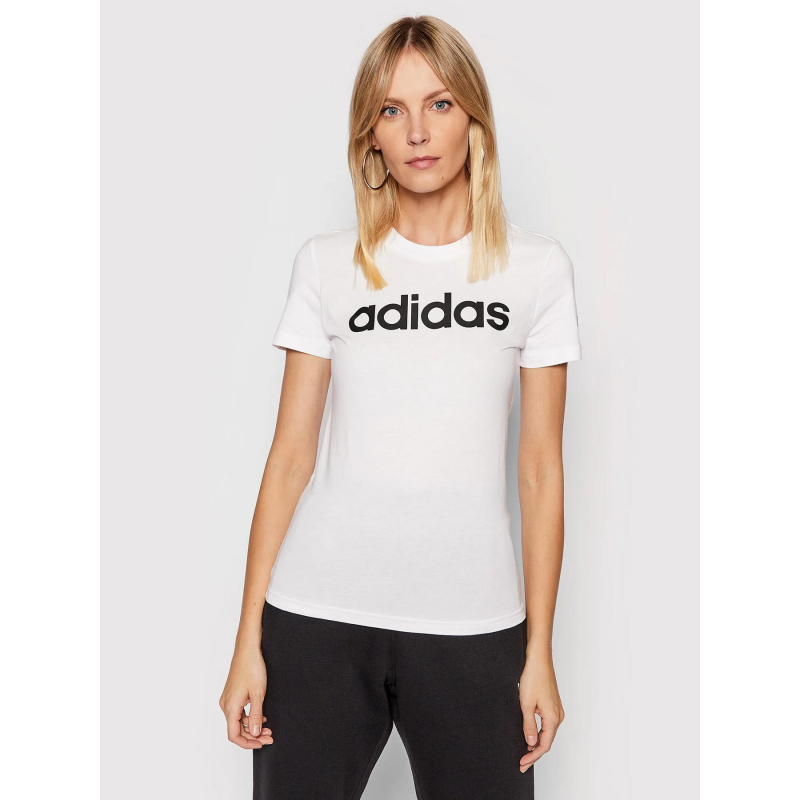 T-shirt big logo blanc femme - Adidas