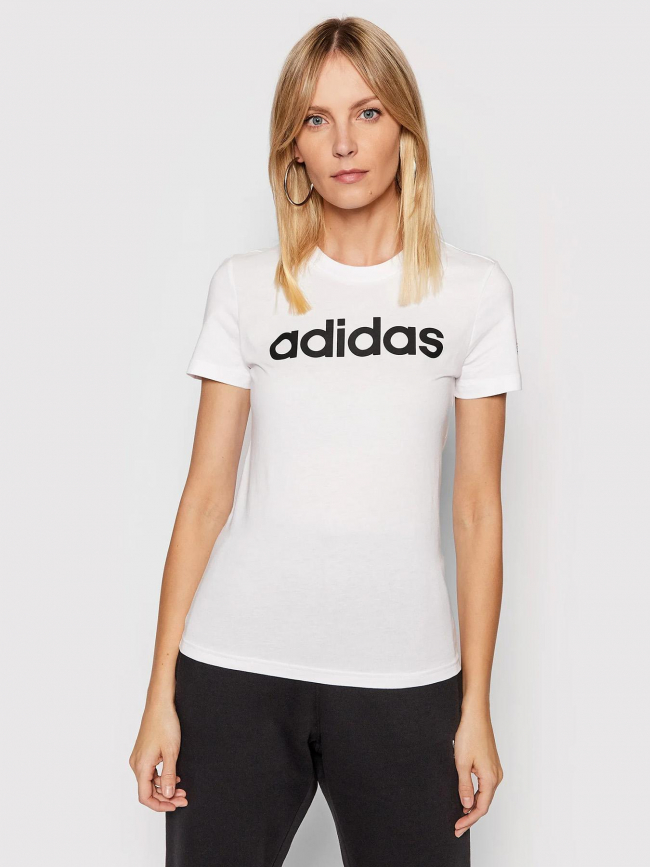 T-shirt big logo blanc femme - Adidas