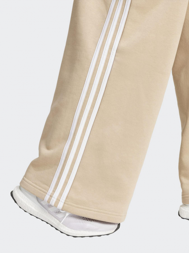 Jogging wide beige femme - Adidas