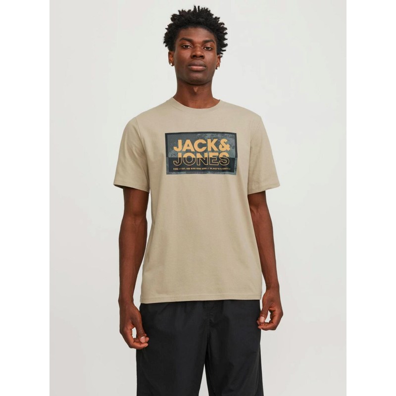 T-shirt  logan beige homme - Jack & Jones