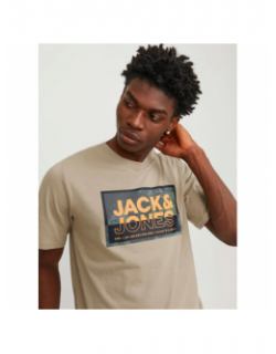 T-shirt  logan beige homme - Jack & Jones