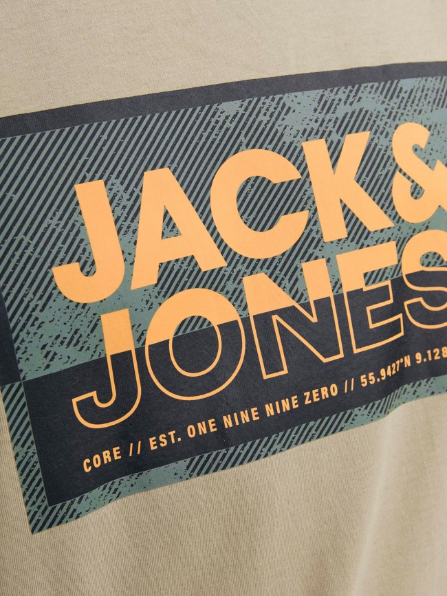 T-shirt  logan beige homme - Jack & Jones