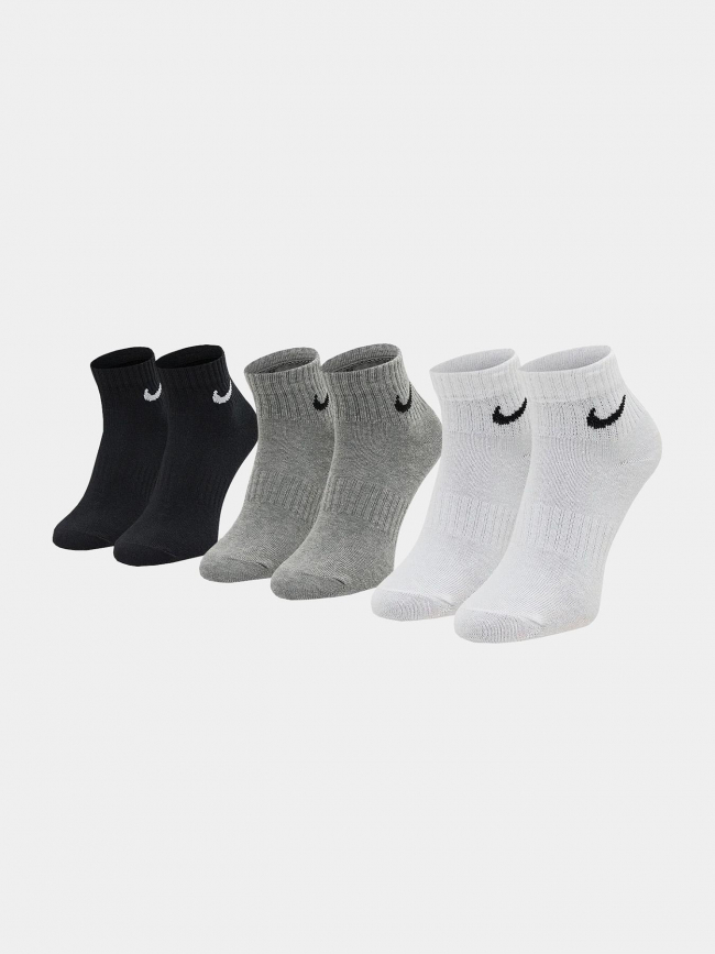 Pack 3 paires de chaussettes everyday light noir/blanc/gris - Nike
