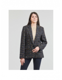 Veste blazer steffi en tweed noir femme - Only