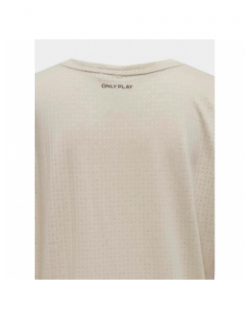 T-shirt jace loose fit beige femme - Only