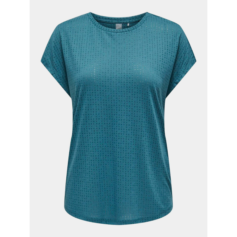 T-shirt jace loose fit turquoise femme - Only