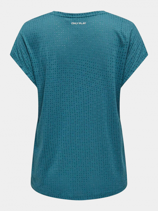 T-shirt jace loose fit turquoise femme - Only