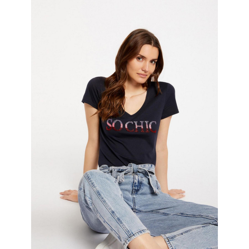 T-shirt so chic bleu marine femme - Morgan