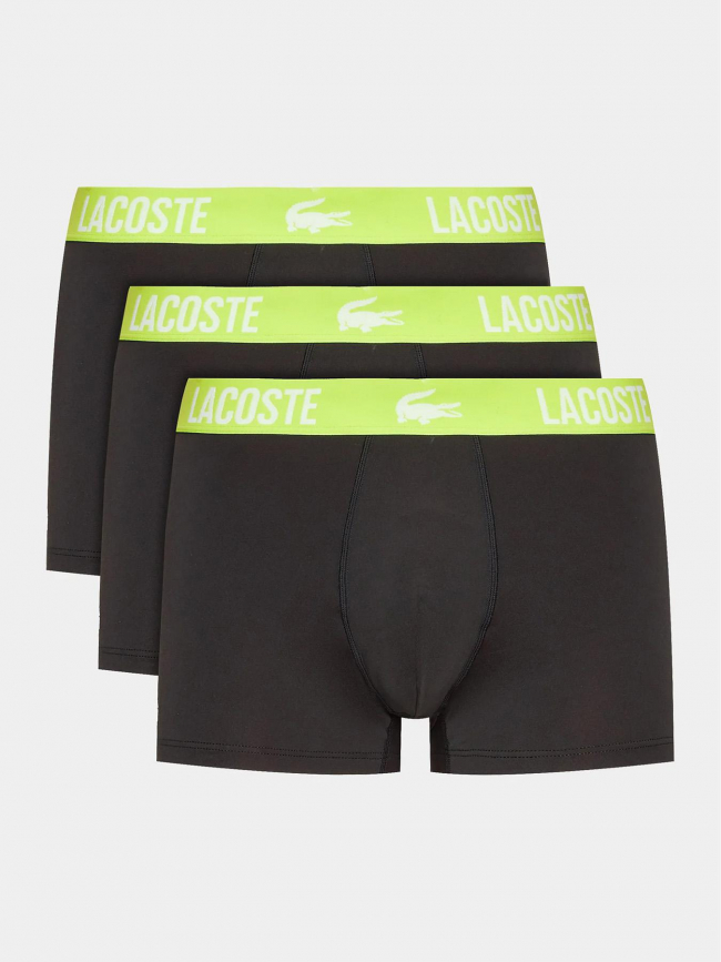 Lot de 3 boxers court logo brodé noir homme - Lacoste