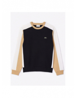 Sweat streetwear tricolore noir homme - Lacoste