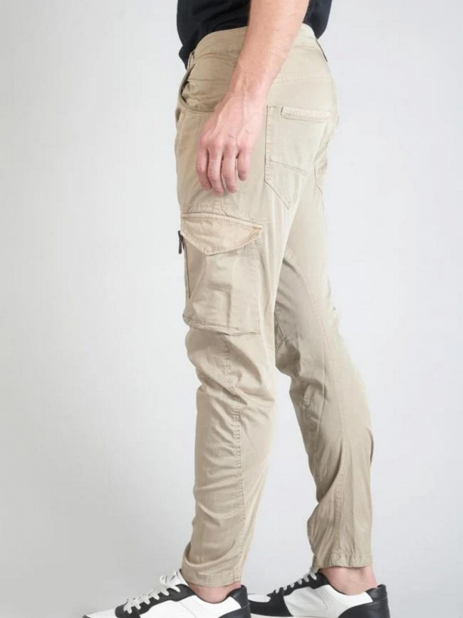 Pantalon cargo alban beige homme - Le Temps Des Cerises