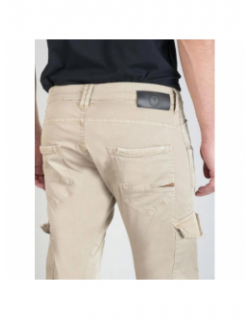 Pantalon cargo alban beige homme - Le Temps Des Cerises