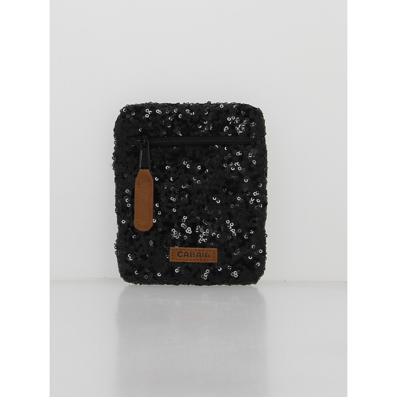 Pochette mini sac à dos S sequins rue des rennes noir - Cabaïa