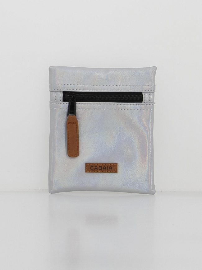 Pochette mini sac à dos S iridescent les lices argent - Cabaïa