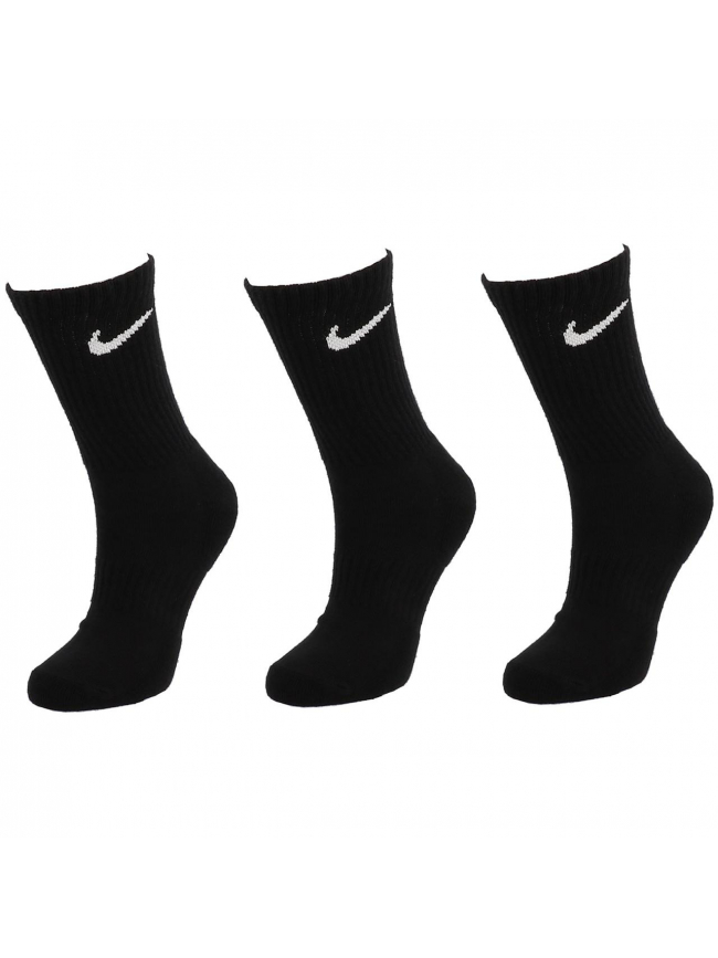 Pack 3 paires de chaussettes crew everyday noir - Nike
