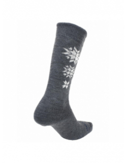 Chaussettes de ski mi bas étoile gris - Perrin