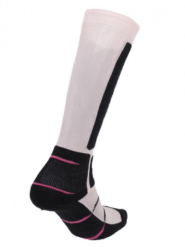 Chaussettes de ski en laine back side rose noir - Perrin