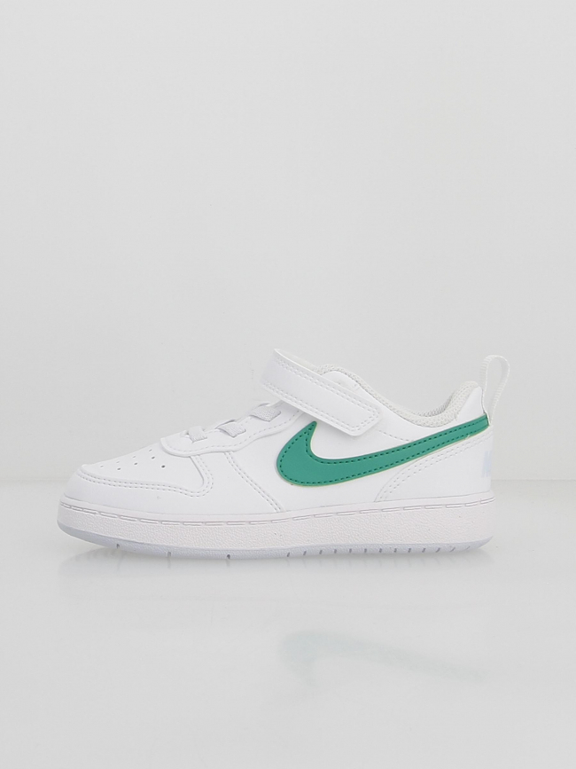 Baskets à scratch court borough td blanc vert enfant - Nike