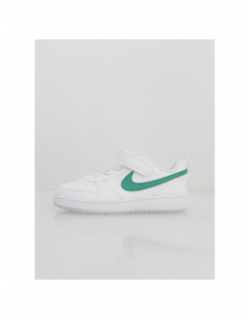 Baskets à scratch court borough td blanc vert enfant - Nike