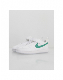 Baskets à scratch court borough td blanc vert enfant - Nike