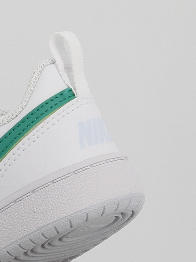 Baskets à scratch court borough td blanc vert enfant - Nike