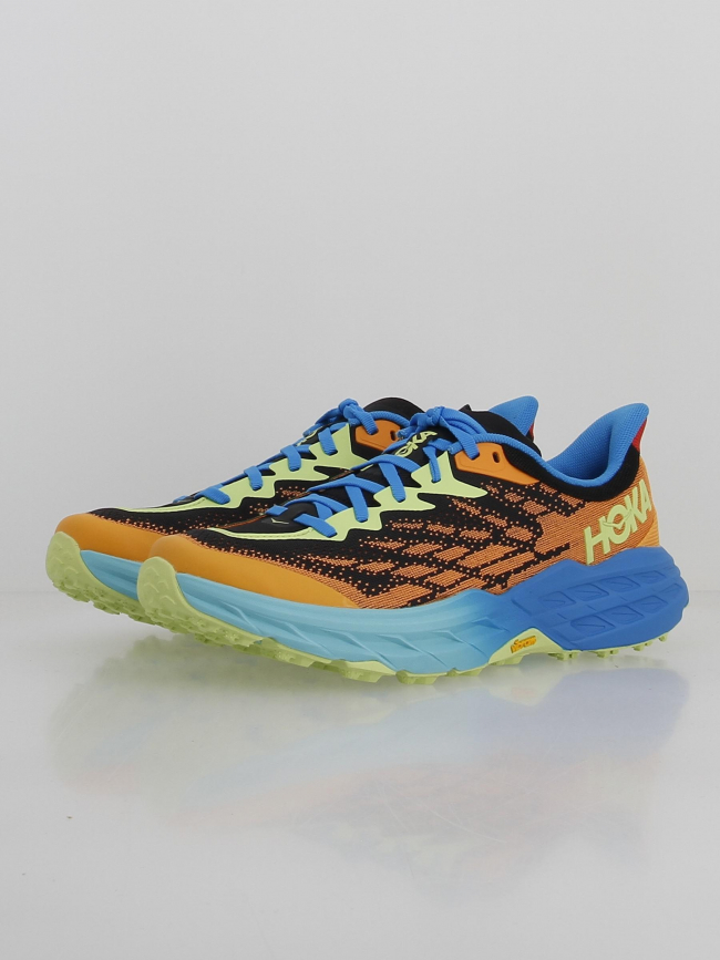 Chaussures de trail speedgoat 5 bleu orange homme - Hoka