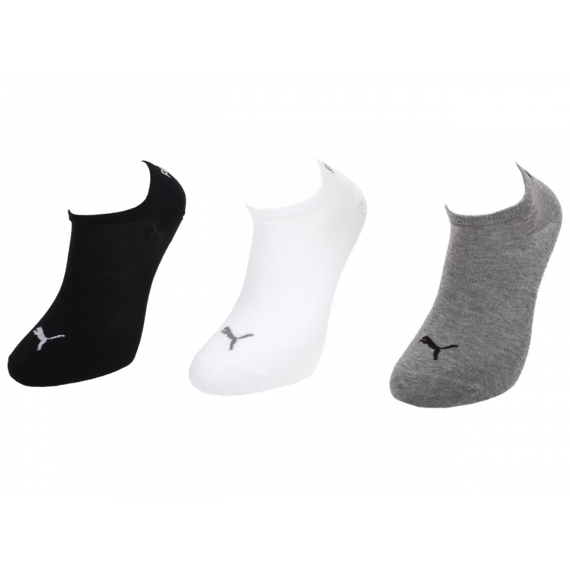 Pack 3 paires de chaussettes basses noir gris blanc - Puma