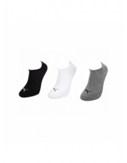 Pack 3 paires de chaussettes basses noir gris blanc - Puma