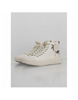 Baskets montantes en toile palla ace blanc crème femme - Palladium