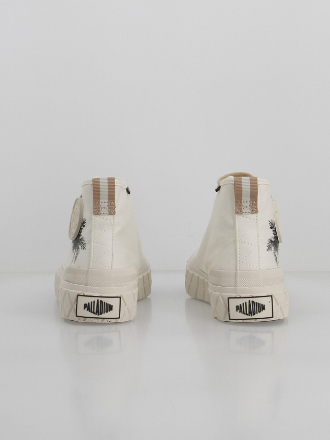 Baskets montantes en toile palla ace blanc crème femme - Palladium