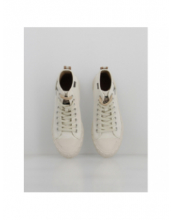 Baskets montantes en toile palla ace blanc crème femme - Palladium