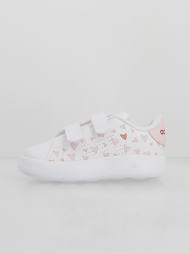 Baskets à scratch advantage cf cœur blanc fille - Adidas