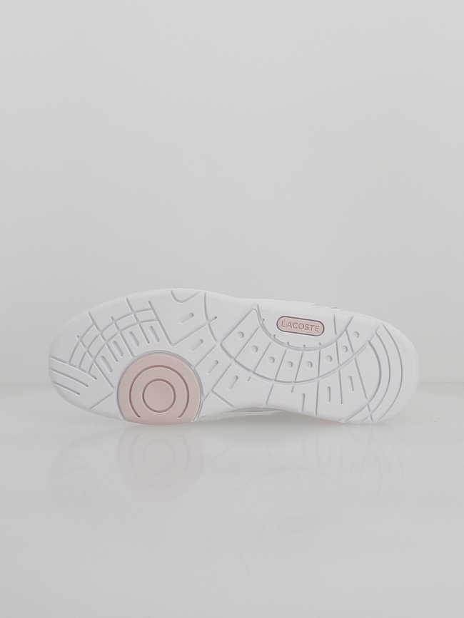 Baskets t-clip cuir holographique blanc femme - Lacoste