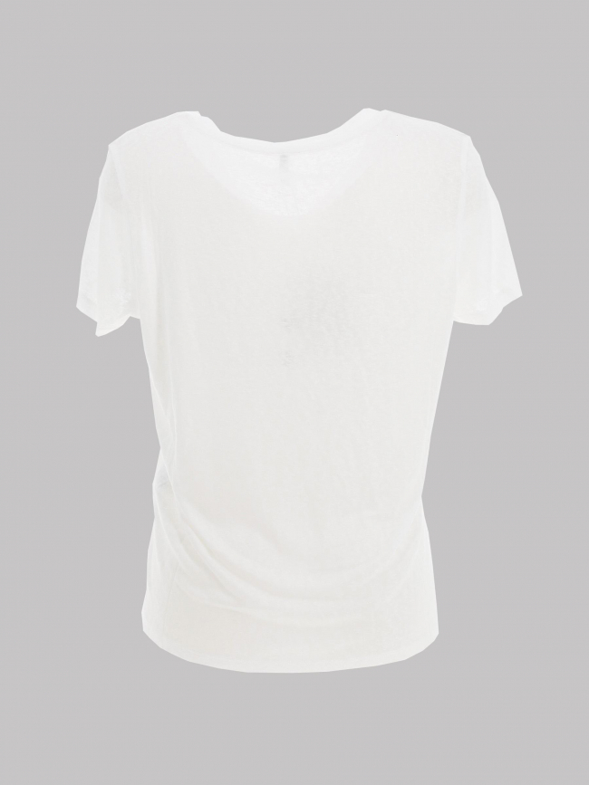 T-shirt col v belle love blanc femme - Only