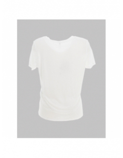 T-shirt col v belle love blanc femme - Only
