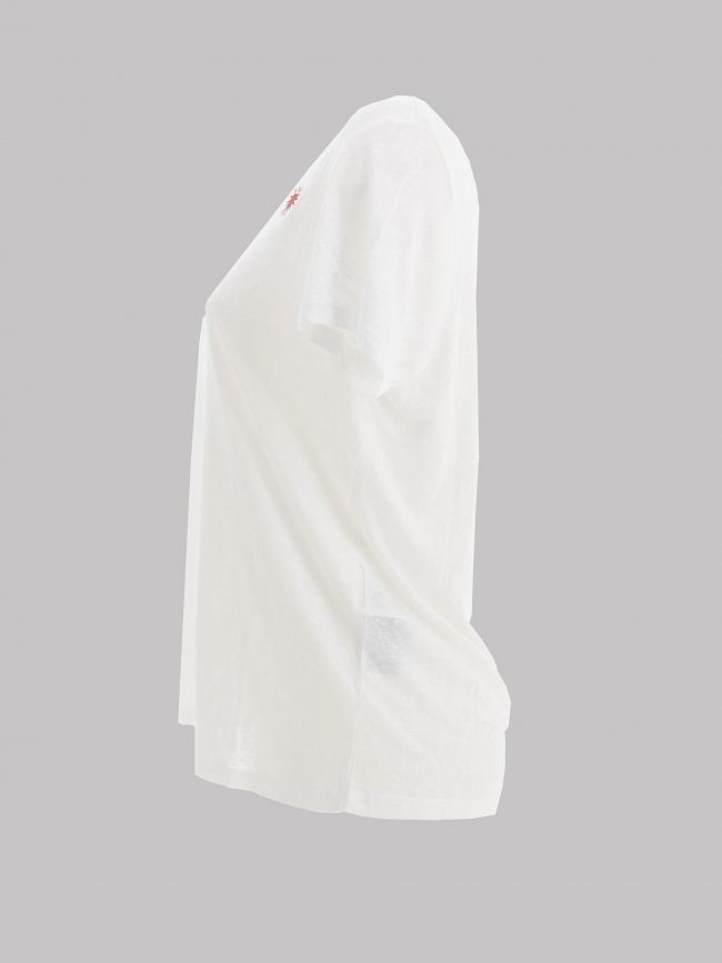 T-shirt col v belle love blanc femme - Only
