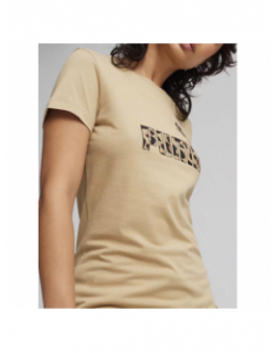 T-shirt essential animal beige femme - Puma