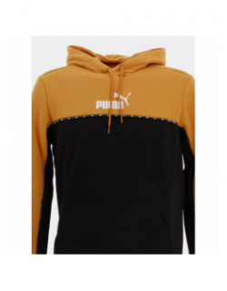 Sweat à capuche essential orange/noir homme - Puma